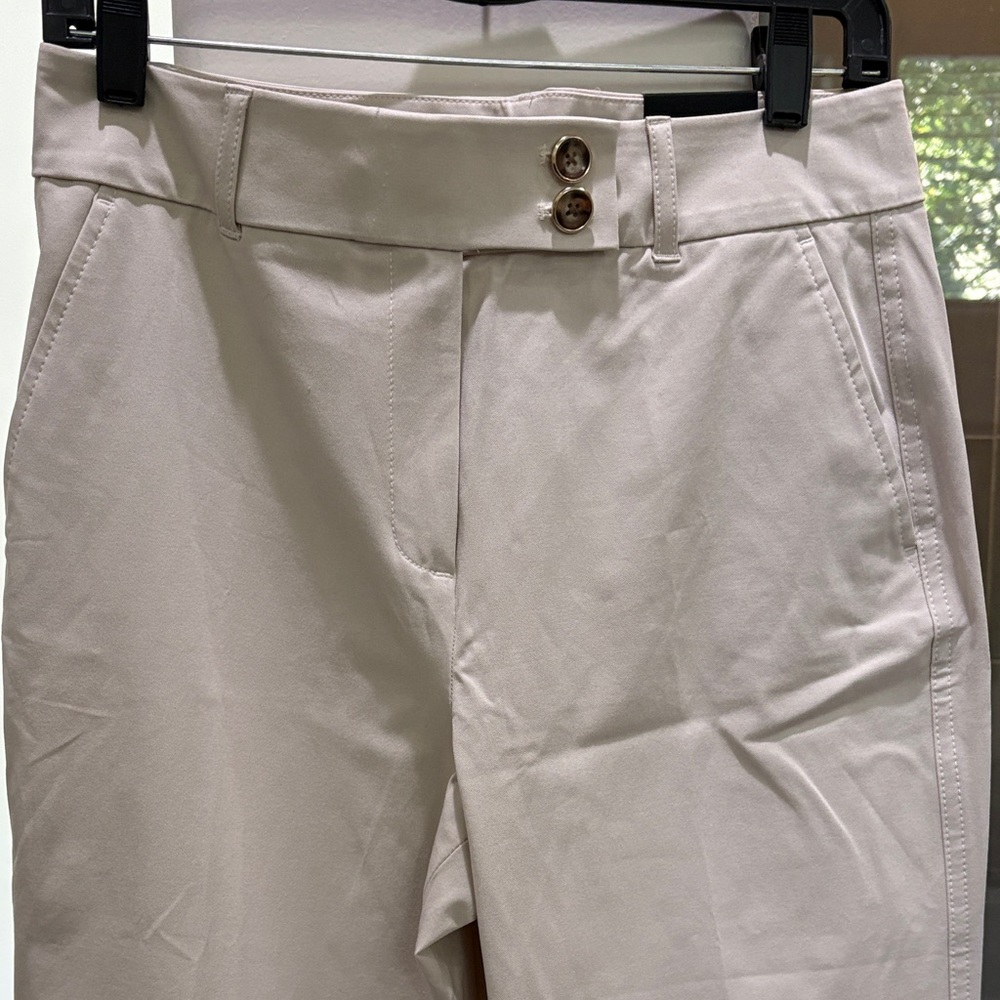 White House Black Market khaki Straight Leg Pants NWT